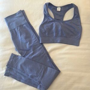 Blue/periwinkle workout set